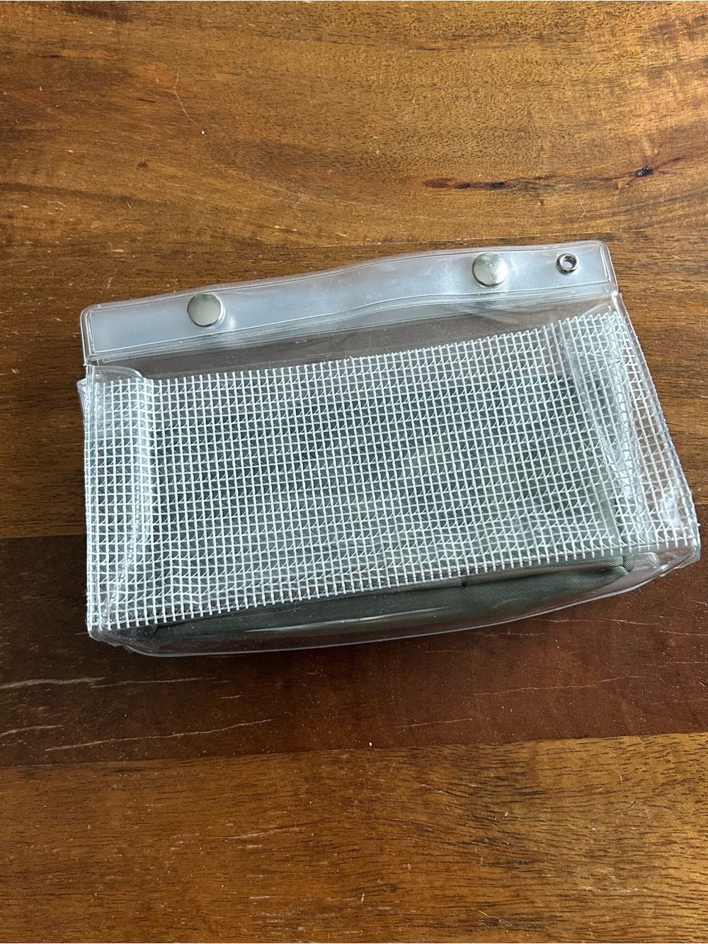 Cloth&Paper Vinyl Mesh Pencil Case with Olive Green Divider